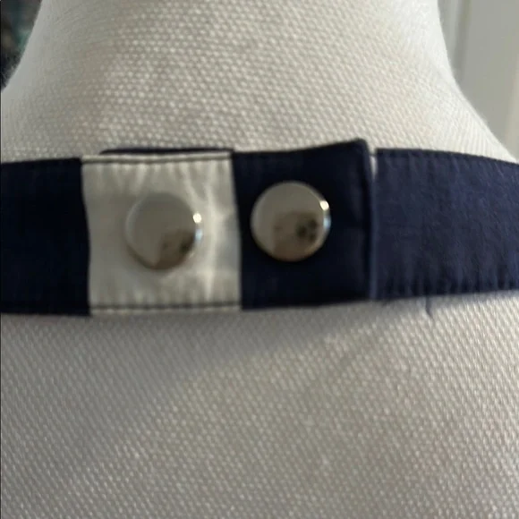 Eliza J Blue and White Sleeveless Cotton Sundress - Picture 7 of 12